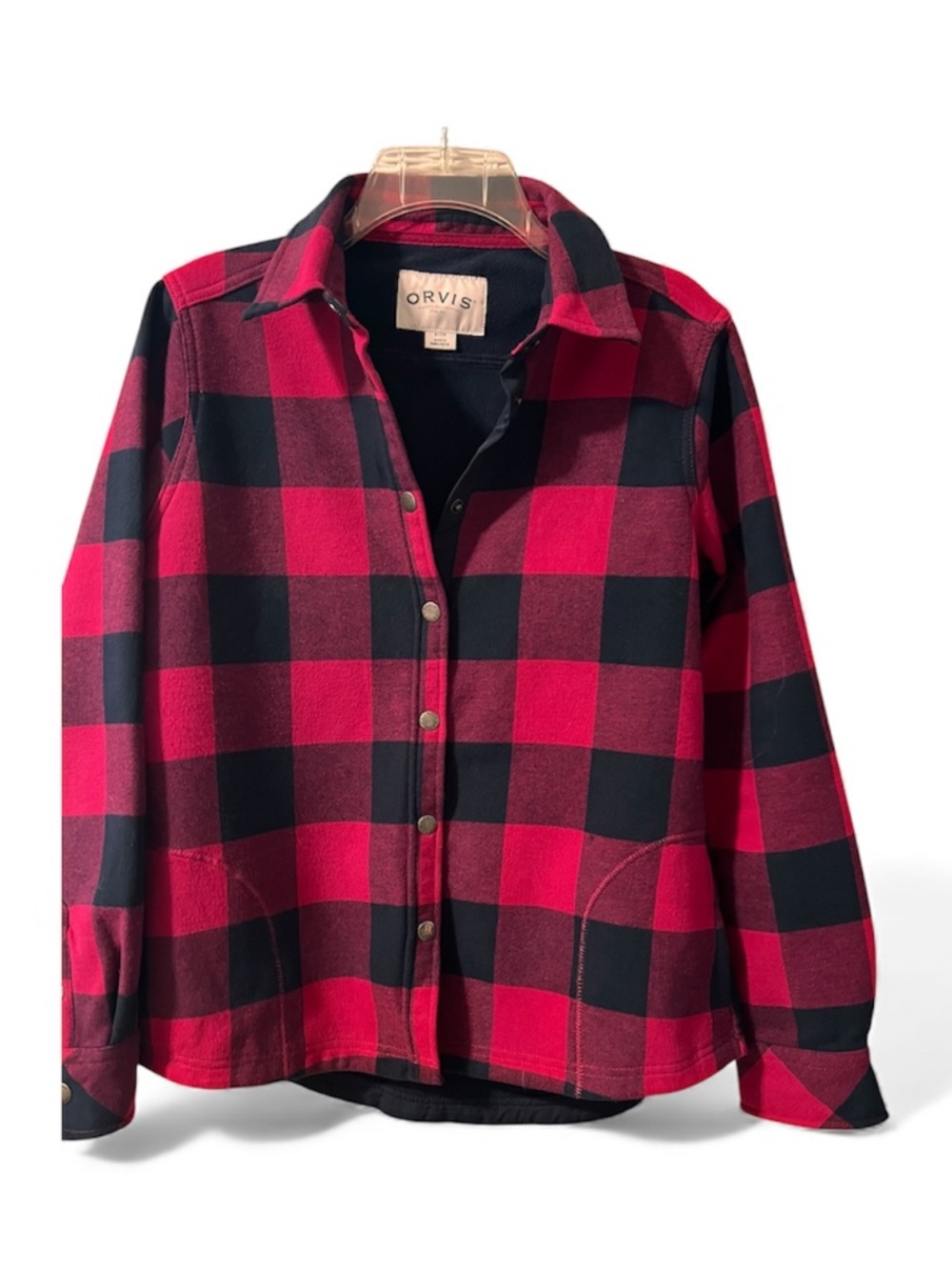 Orvis Fleece Lined Plaid Jacket/Shirt Sz